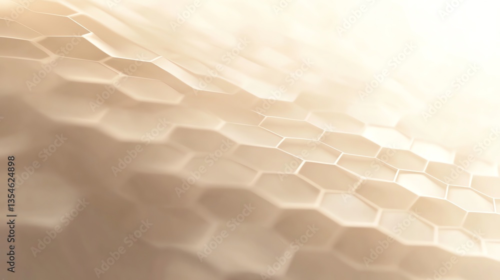 Poster abstract honeycomb structure close-up with soft lighting and subtle texture