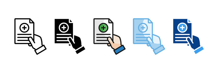 Medical Leave Icon Set Multiple Style Collection