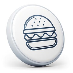 hamburger isolated on white