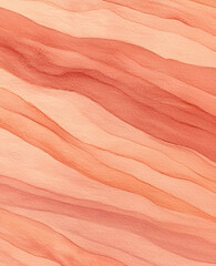Peach Watercolor Background, Wavy Pattern, Soft Pink and Orange Tones