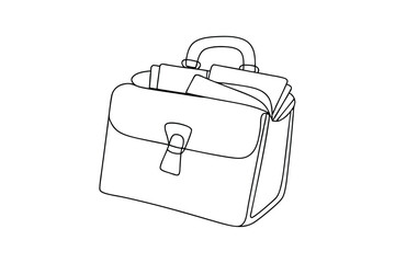 Leather Briefcase Documents Papers Business Portfolio Professional Work Bag Office