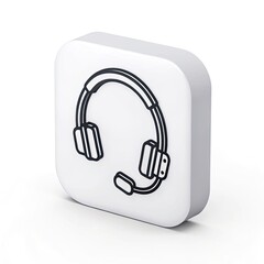 headphones isolated on white