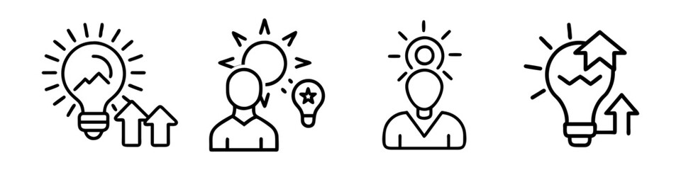 bright future icon, bright future line art - simple line art of bright future, perfect for bright future logos and icons