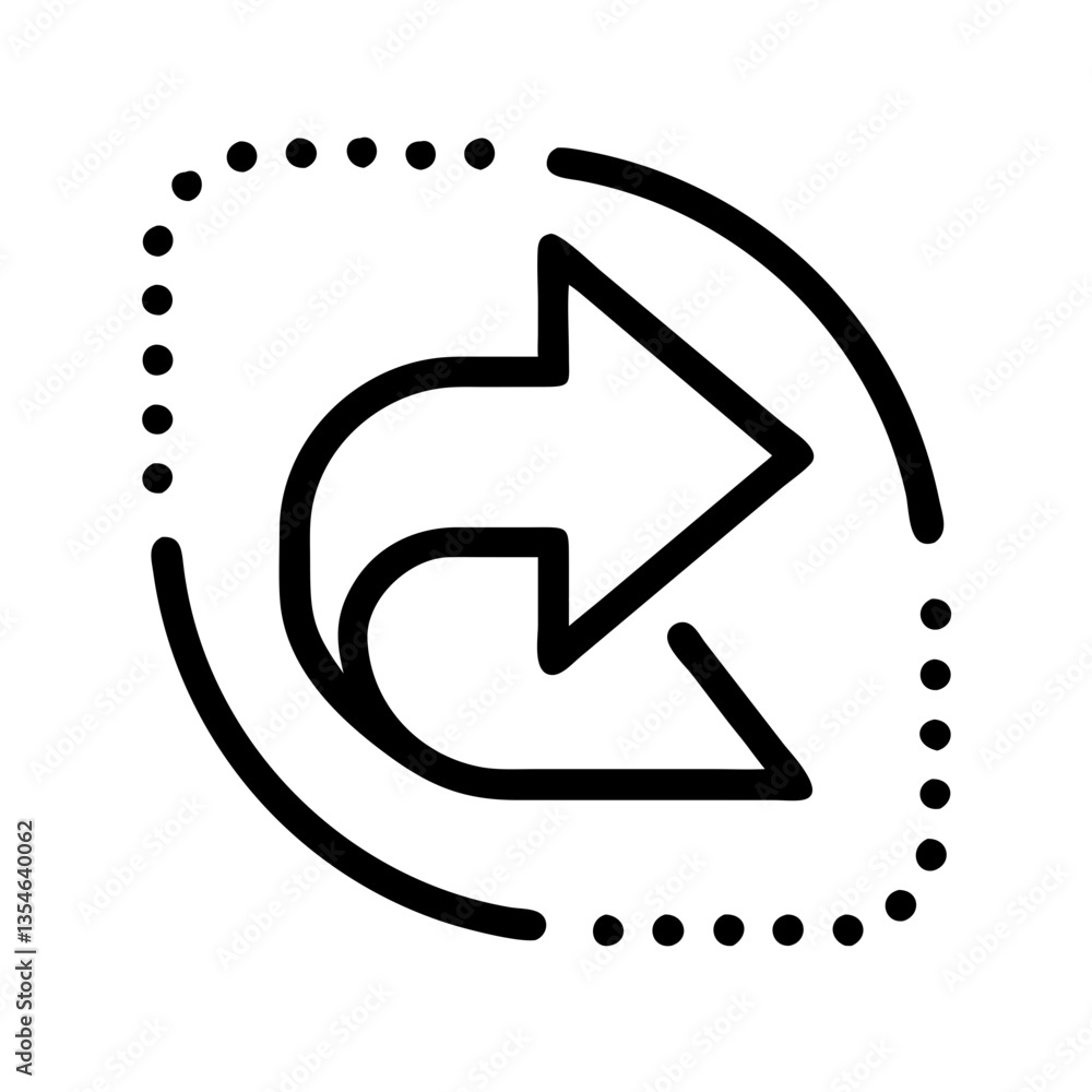 Poster circular arrow icon representing refresh action