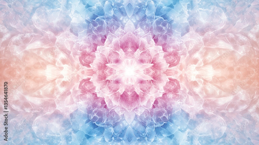 Aufkleber a balanced composition of soft, luminescent gradients and delicate starburst patterns, symbolizing c