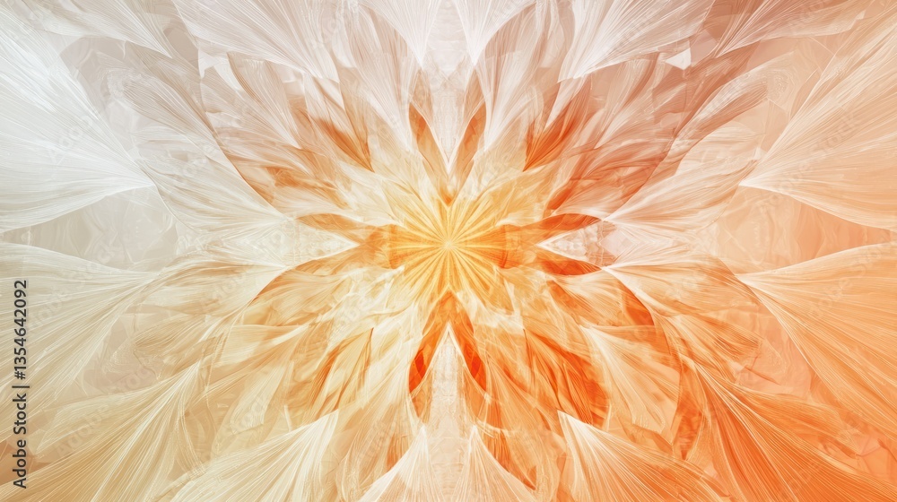 Aufkleber a balanced composition of soft, luminescent gradients and delicate starburst patterns, symbolizing c