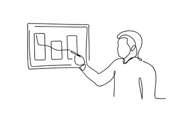 Businessman Presenting Data Analysis Charts Graph Presentation Strategy Meeting