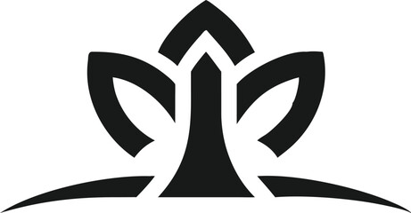 peace symbol on black background