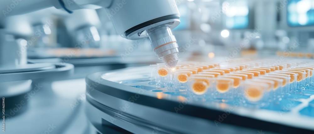 Poster innovative cell culture techniques in a high-tech laboratory environment close-up view of advanced s