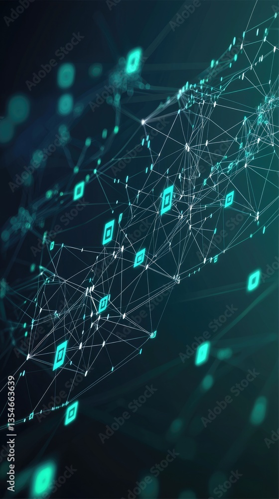 Poster abstract network connection graphic background