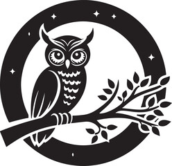 owl sitting on branch