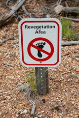 Schild im Grand Canyon - Nationalpark in Arizona/USA