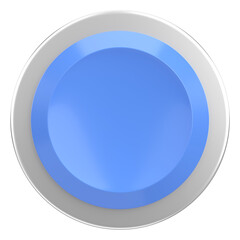 Circle button. Price tag. 3D illustration.