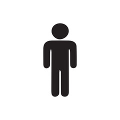 vector man icon with editable strokes and shape