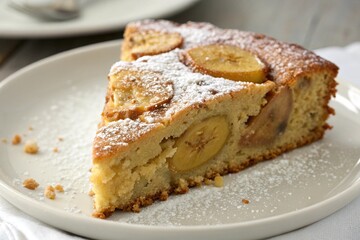 A piece of banana cake