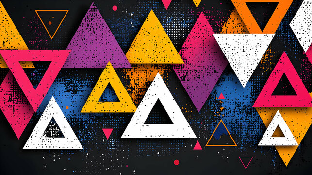 Abstract geometric pattern with overlapping triangles