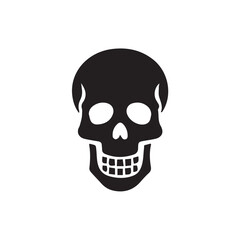 skull vector illustration with editable strokes and shape