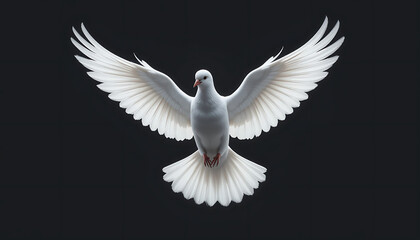 Majestic White Dove in Flight – A Symbol of Peace and Freedom