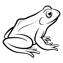 Simple Frog Vector Art Drawing.