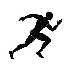 silhouette of a man running