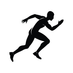 silhouette of a man running