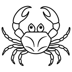 Geometric Crab Line Art Vector