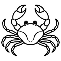 Geometric Crab Line Art Vector
