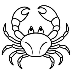 Geometric Crab Line Art Vector