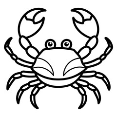 Geometric Crab Line Art Vector