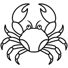 Geometric Crab Line Art Vector