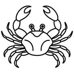 Geometric Crab Line Art Vector