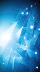 Abstract geometric shapes, network technology, digital background, showcasing connection and innovation