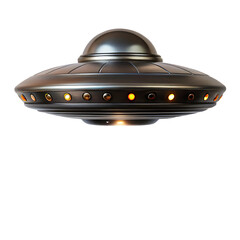 Classic flying saucer UFO spaceship illustration.