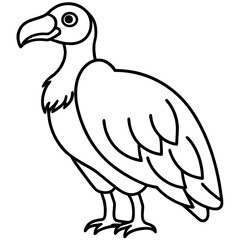 Fototapeta premium Graceful Vulture Line Art Design