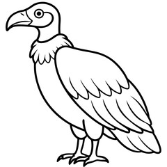 Graceful Vulture Line Art Design