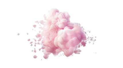 Fototapeta premium Delicate Cloud of Cotton Candy: A mesmerizing display of cotton candy swirls and puffs, with soft, pastel hues creating an ethereal and tempting visual treat.