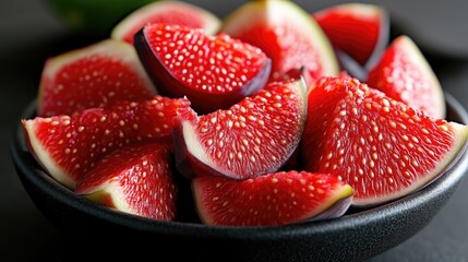 Fresh fig slices in a bowl