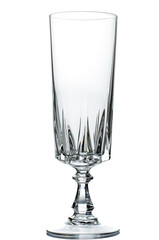 Crystal Wine Glass on White Background