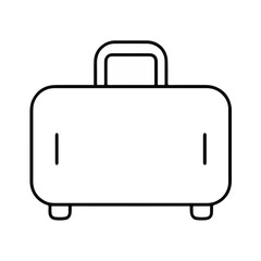 Simple line art suitcase icon illustration  