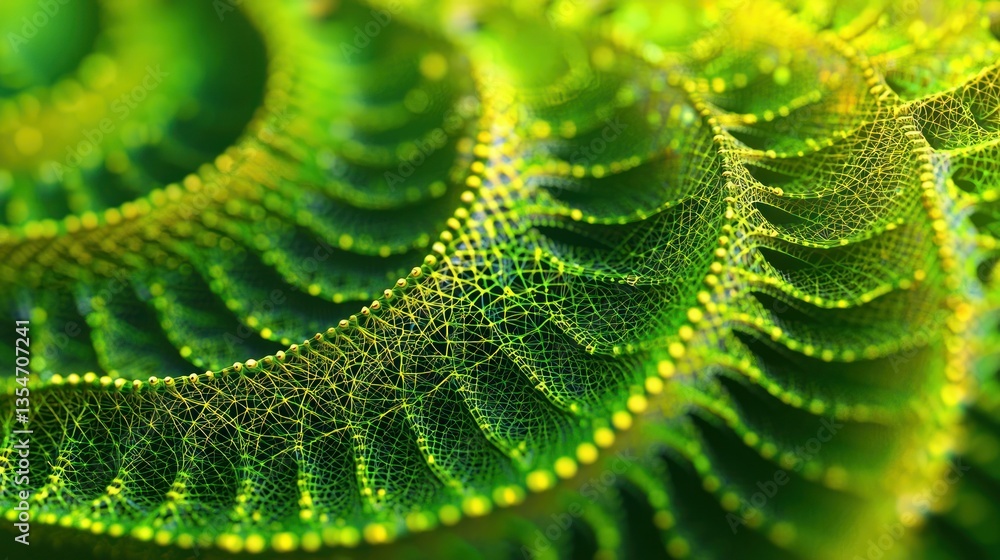 Poster a mesmerizing fractal pattern with recursive geometric designs in vibrant colors, hinting at the inf