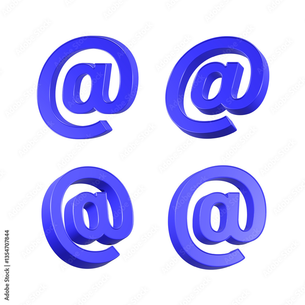 Poster mail address icon symbol 3d rendering