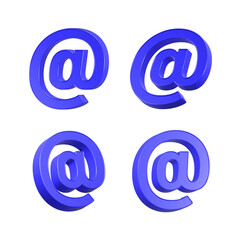 mail address icon symbol 3d rendering