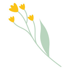 Branch with Yellow Flowers Vector