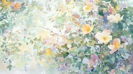 Watercolor Roses: A Pastel Dream of Summer Blooms