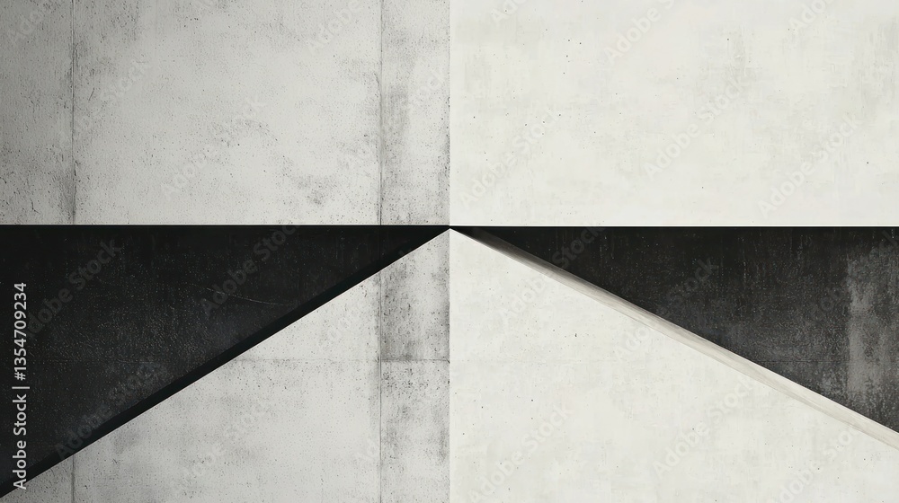 Poster a minimalist design composition featuring abstract geometric shapes on a plain background, focusing 