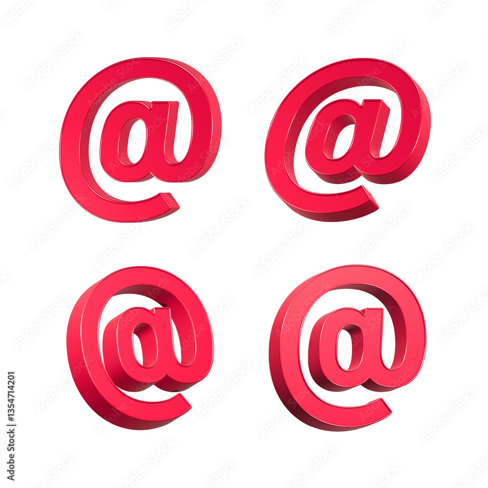 Poster mail address icon symbol 3d rendering