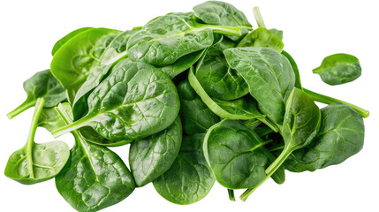 Obraz premium Fresh Spinach: A vibrant and fresh pile of spinach leaves, showcasing their natural texture and rich green color. A symbol of healthy eating and wholesome nutrition.