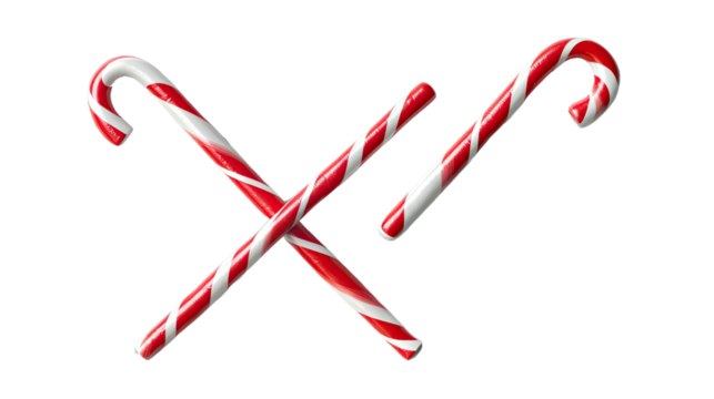 Sweet Holiday Treats: Festive red and white candy canes, a classic symbol of the holiday season, arranged in a charming and delicious composition. Capturing the essence of joy, cheer.