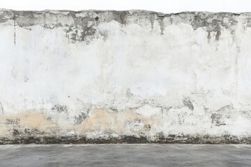 Gray cement wall in retro concept Old concrete isolated on white background