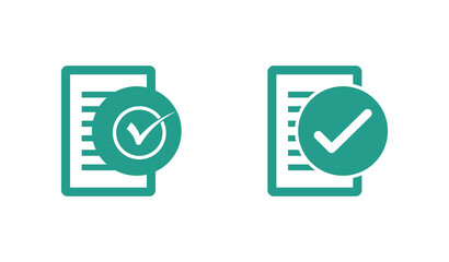 Document Icons with Check Marks Representing Successful Completion.